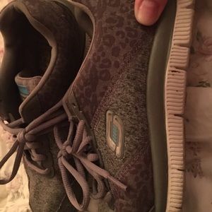 Grey Skechers lite-weight memory foam sneakers